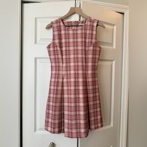 Silka plaid pink mini dress